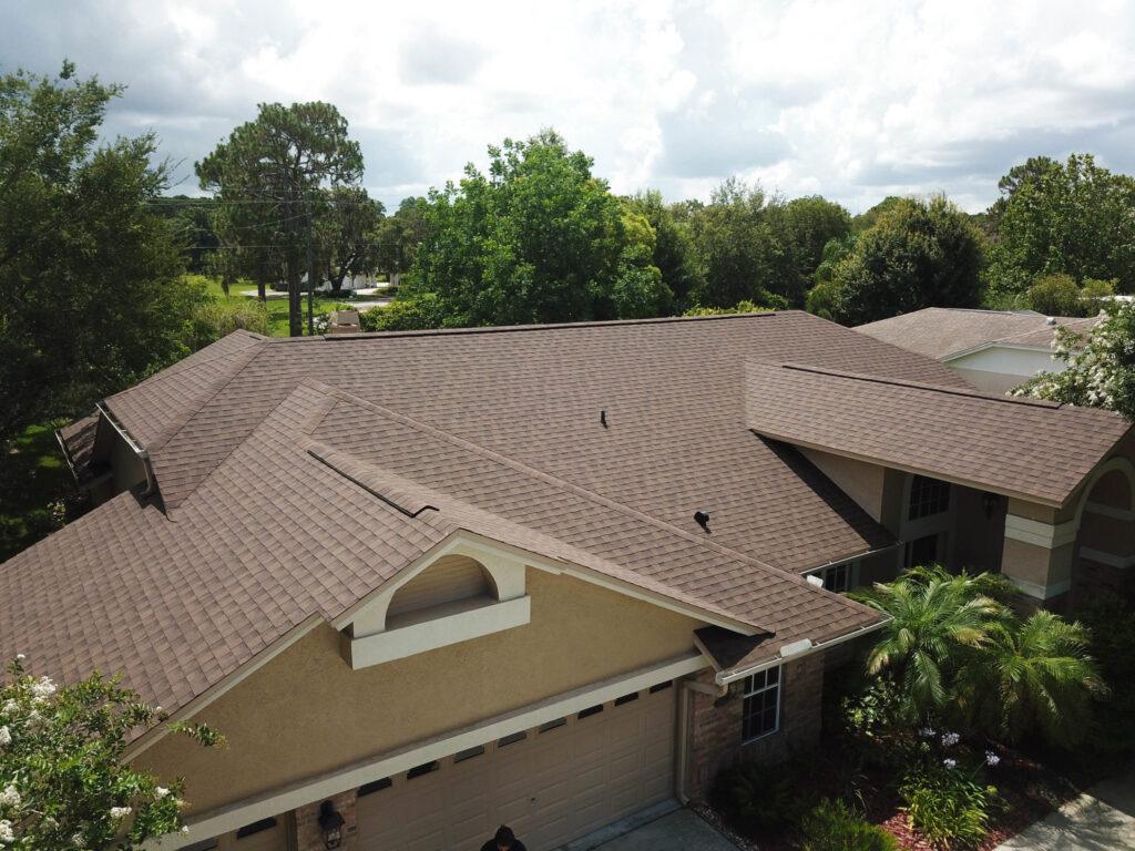 Completed roof photographed by Rainier Roofing