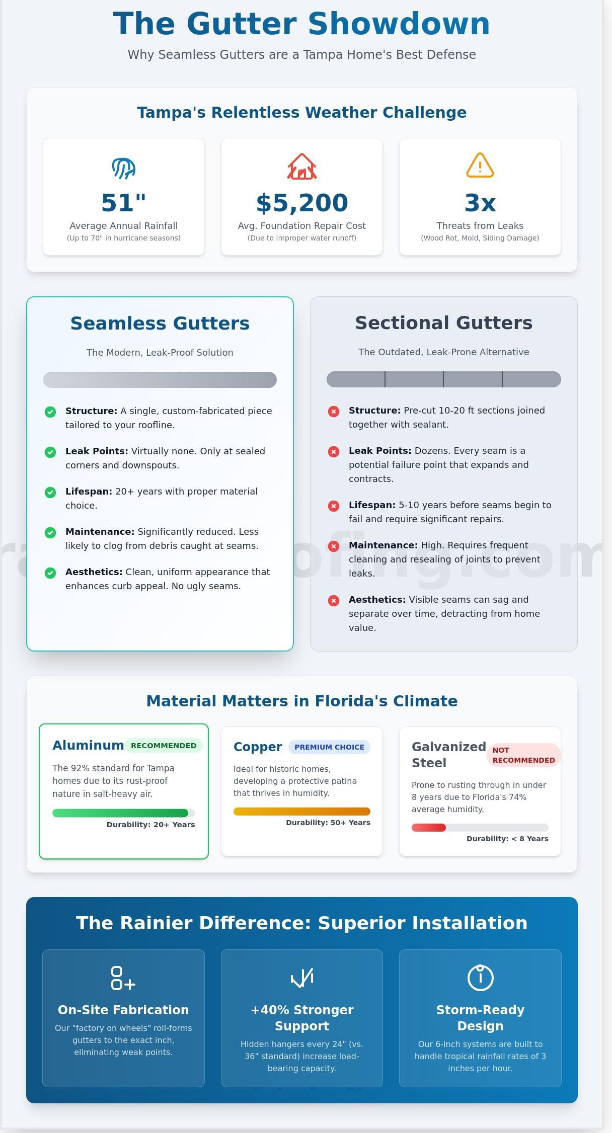 Seamless Gutter Systems: The Ultimate Guide for Tampa Homeowners in 2026