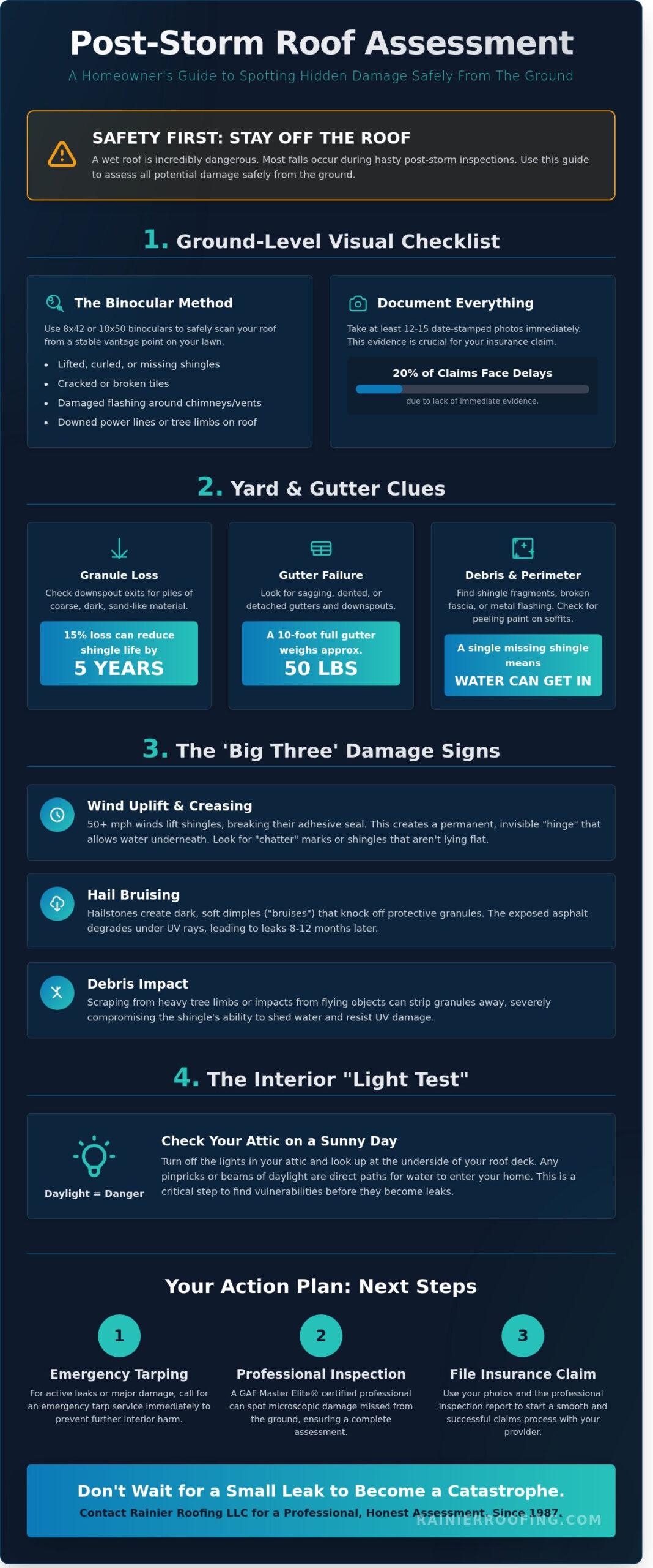 Signs of Roof Damage After a Storm in Tampa: The Homeowner’s Inspection Checklist
