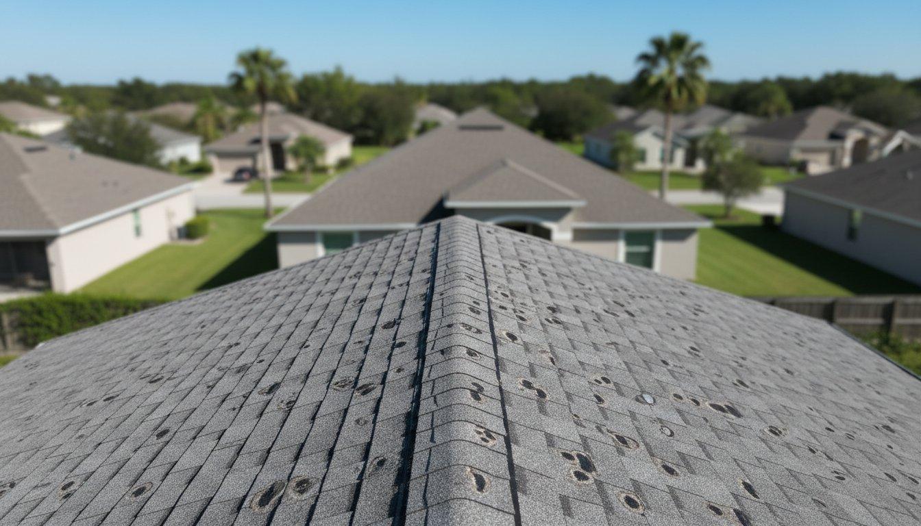 What Does Hail Damage Look Like on a Roof in Wesley Chapel? (2026 Homeowner Guide)