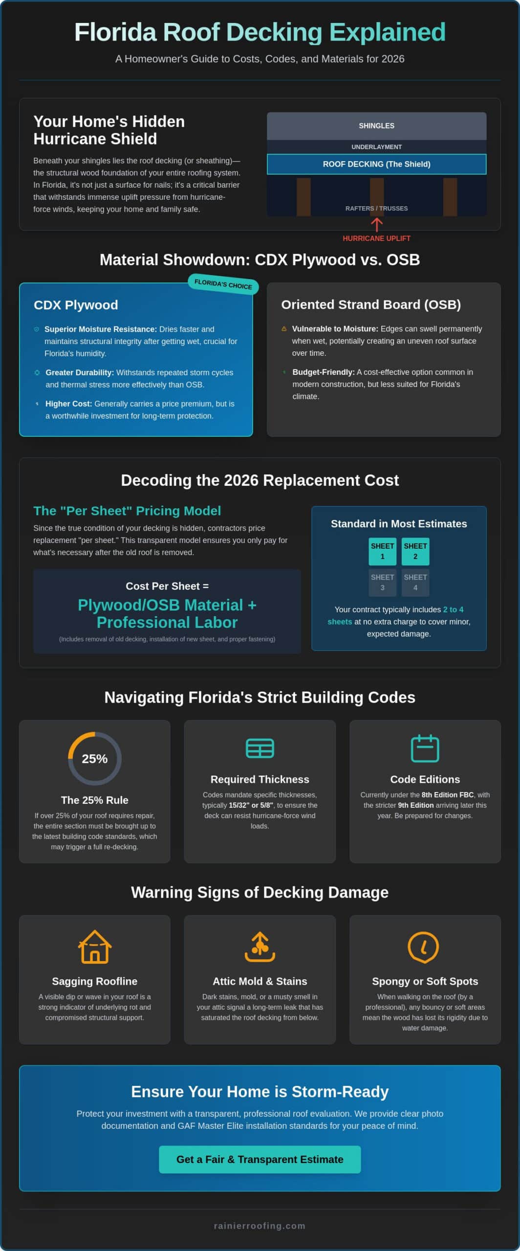 Roof Decking Replacement Cost in Florida: 2026 Homeowner’s Guide