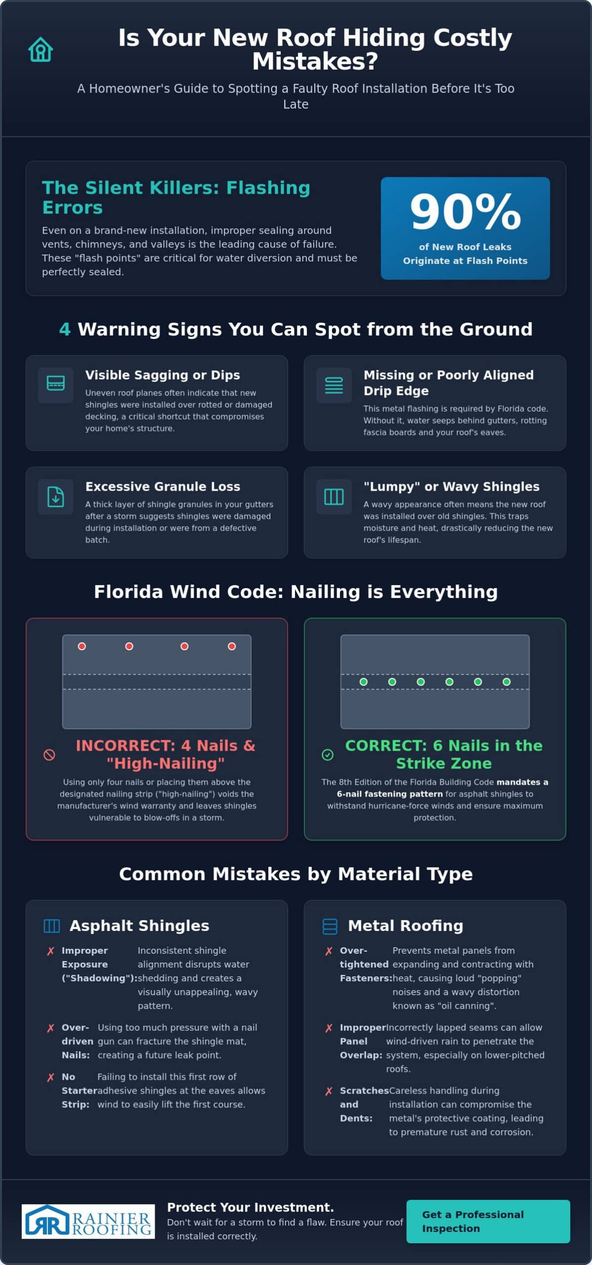 Common Problems with Newly Installed Roofs: A Tampa Homeowner’s Guide