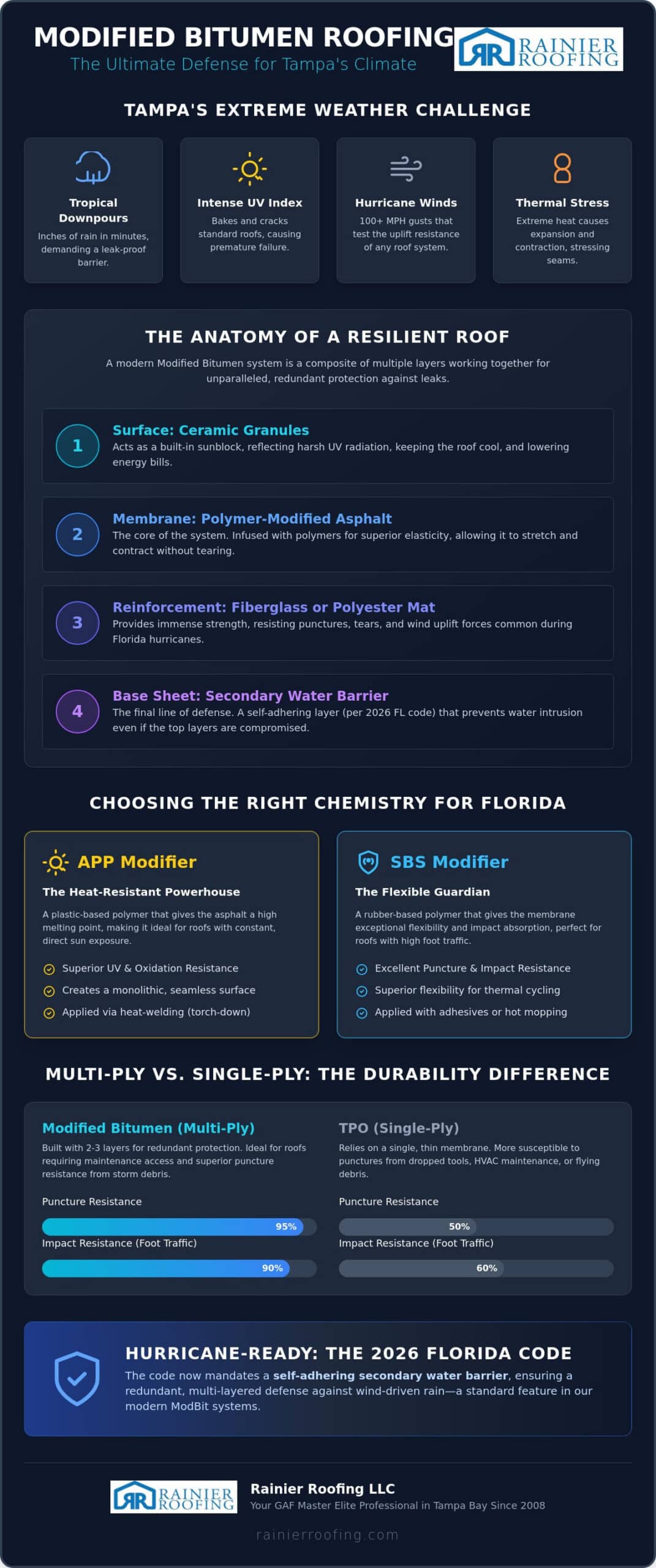 Modified Bitumen Roofing Tampa: The 2026 Guide to Durable Flat Roofs
