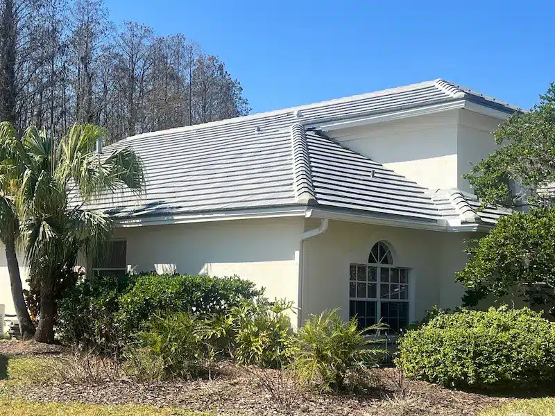 Completed tile roof replacement by Rainier Roofing in Lutz, Florida